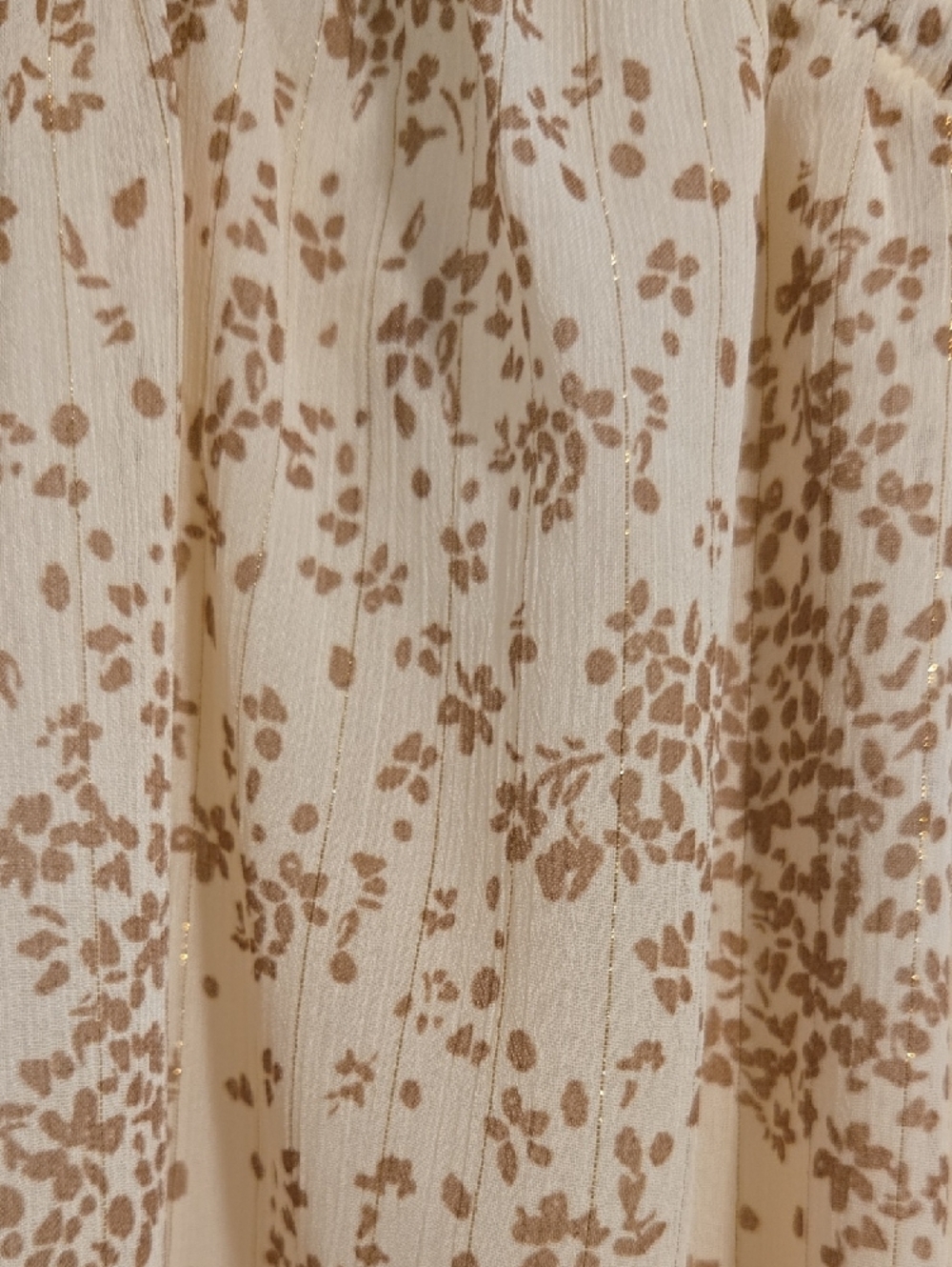 NWT Sienna Sky Cream Floral Smocked V-Neck Midi Dress - Picture 6 of 9